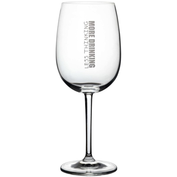 Weinglas "DINING - More drinking/less thinking" - 22cm (Klar) von räder Design