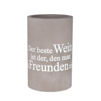 Flaschenkühler "Der beste Wein" - 13,5x21,5 cm (Grau) von räder Design