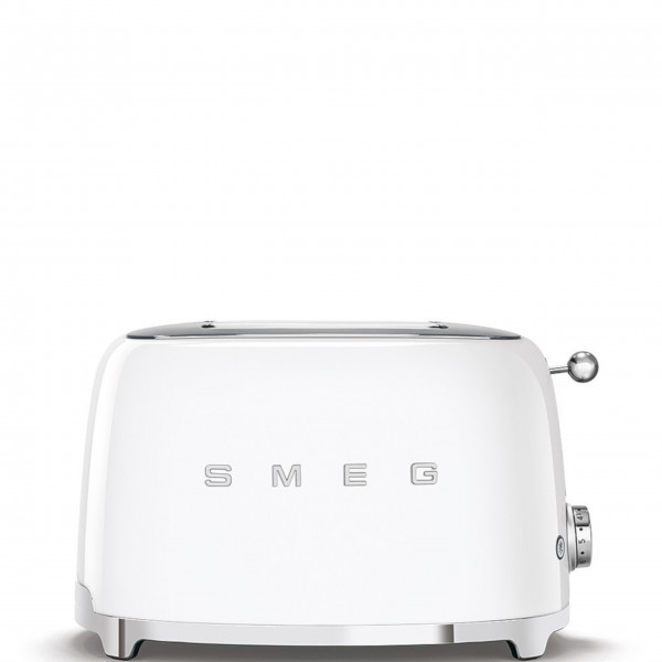 smeg Set aus 2-Schlitz-Toaster kompakt und Wasserkocher variable Temperatur (Weiß)