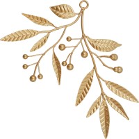 GreenGate Dekoelement "Mistletoe" - 14,5 x 17,5 cm (Gold)