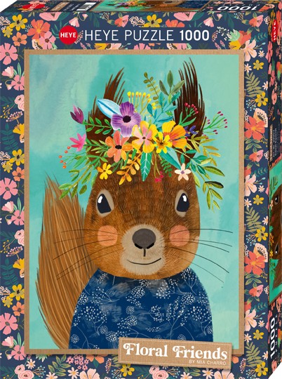 Puzzle Sweet Squirrel FLORAL FRIENDS, CHARRO Standard 1000 Pieces