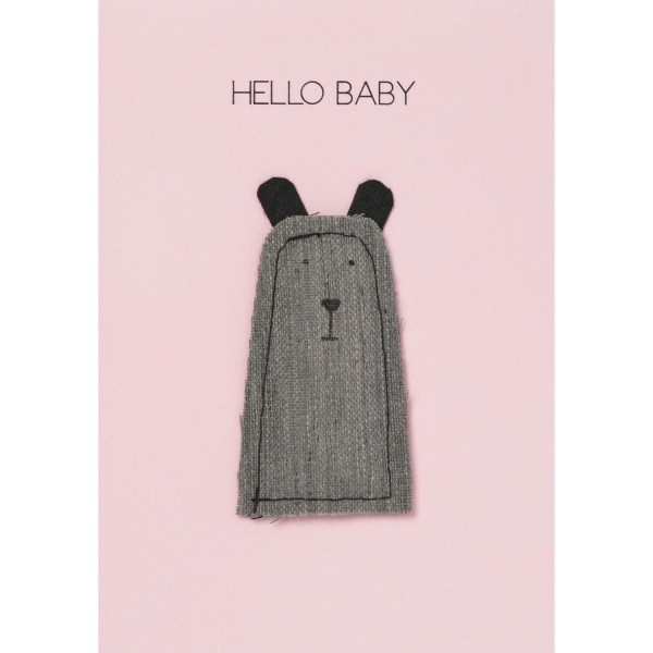 Glückwunschkarte Geburt "Hello Baby" (Grau) von räder Design