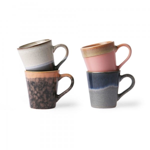 Espresso-Tasse im 4er-Set "70s ceramics" von HKliving