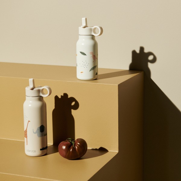Thermosflasche für Kinder "Falk Tiere" (Safari Sandy Mix) von Liewood
