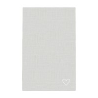 Geschirrtücher aus Leinen "Weißes Herz" im 2er-Set - 70x45 cm (Natur) von Eulenschnitt