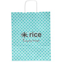 rice Geschenktüte "Heart" - L (Mint)