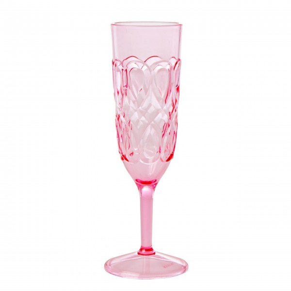 rice Champagnerglas mit geprägten Details "Acrylic" (Pink)