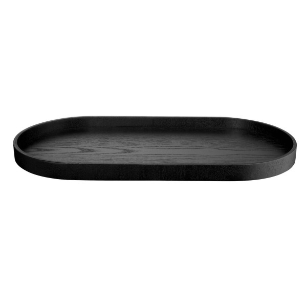 Holztablett oval - 44x22,5x2,4 cm (Schwarz) von ASA