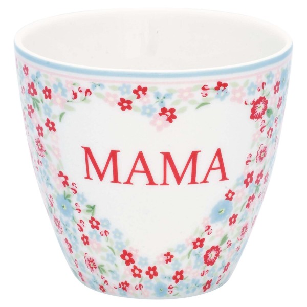 GreenGate Latte Cup "Alma Mama" (White)