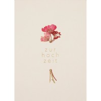 Grußkarte mit Trockenblumen "Zur Hochzeit" von räder Design