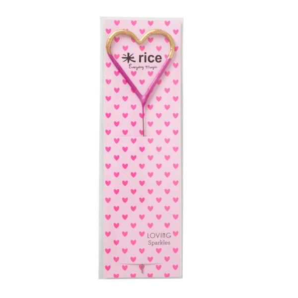 rice Wunderkerze "Herz" (Pink)
