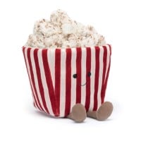 Jellycat Kuscheltier Popcorn "Amuseable" - 18 cm (Rot/Weiß) 