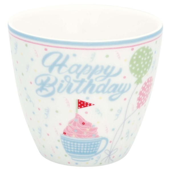 GreenGate Latte Cup "Alma Birthday" (White)