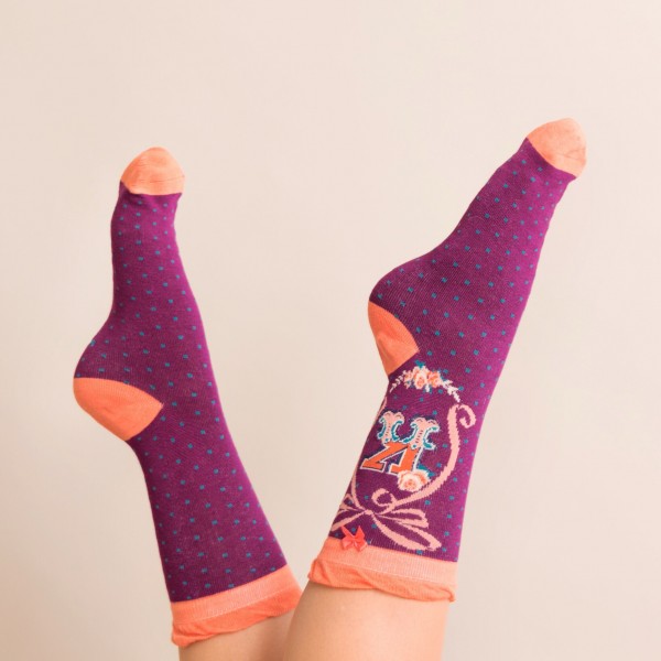 Powder Damen Socken "A-Z" - Buchstabe K