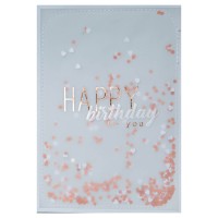 Konfettikarte "Happy Birthday" - 12x17 cm (Weiß) von räder Design