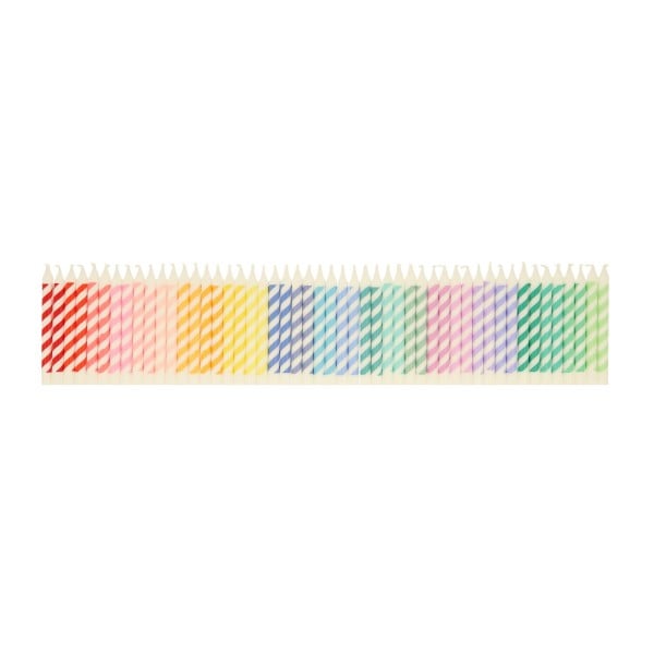 Mini-Kerzen "Rainbow Striped" im 50er-Set - 5,7 cm (Bunt) von meri meri