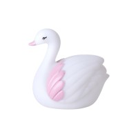 rice LED Licht "Swan" - 8,5x7,5x9 cm (Weiß/Rosa)