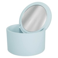 GreenGate Schmuckkästchen mit Spiegel rund "Ailis" - Klein (Pale Blue)