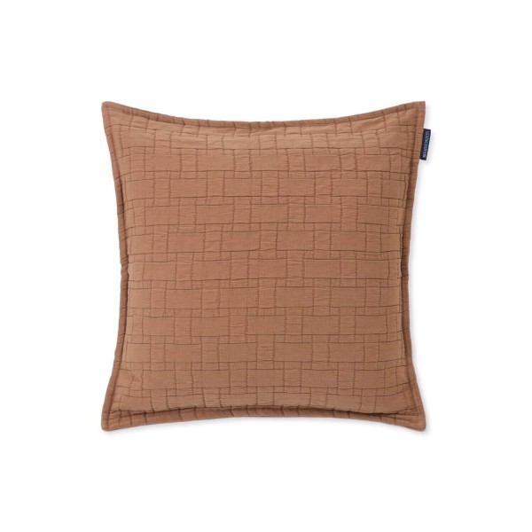 Kissenhülle aus Baumwolle "Basket Structured" - 50x50cm (Braun) von Lexington