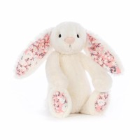 Jellycat Kuscheltier Hase "Blossom" - 18 cm (Weiß/Rosa)