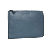 Sticks and Stones Laptop-Tasche "Tokyo" 13inch (Slate Blue) - Pflanzlich gegerbtes Rindsleder