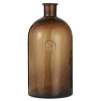 Ib Laursen Apothekerflasche mit Blumenemblem - ø15,5 cm (Braun)