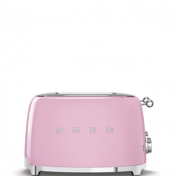 smeg Set aus 4-Schlitz-Toaster und Wasserkocher feste Temperatur (Cadillac Pink)
