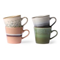 Cappuccino-Tasse im 4er-Set "70s ceramics" von HKliving