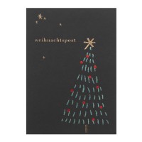 Klappkarte "Weihnachtspost" - 11,8x16,6 cm (Schwarz) von räder Design