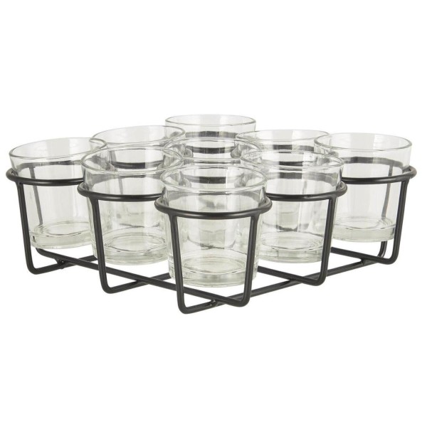 Ib Laursen Glas-Teelichthalter mit 9 Gläsern