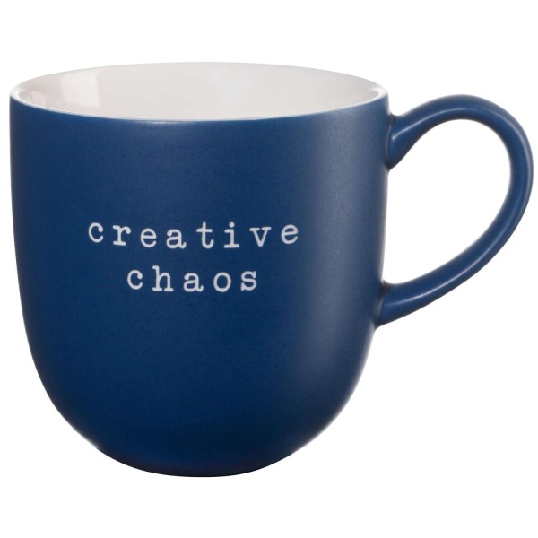 Henkelbecher "creative chaos" - 350 ml (Blau) von ASA