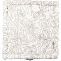GreenGate Box-Kissen aus Baumwolle "Wilja" - 50x50x10 cm (Beige)