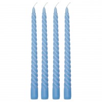 GreenGate Kerzen im 4er-Set (Pale Blue/Gerillt)