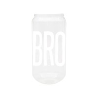 Trinkglas hoch "Bro" - 500 ml (Transparent) von Eulenschnitt